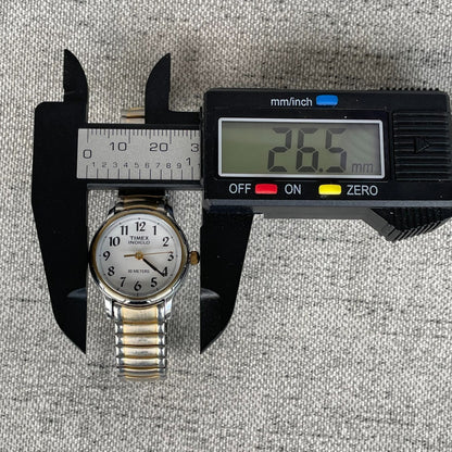 Reloj Timex Mujer Vintage 1997 Cuarzo Indiglo Dial Blanco