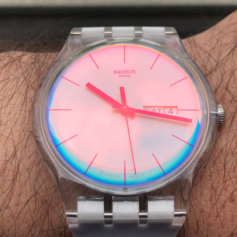 Reloj Swatch Hombre Año 2019 Pastel Rebel Iridiscente 41mm