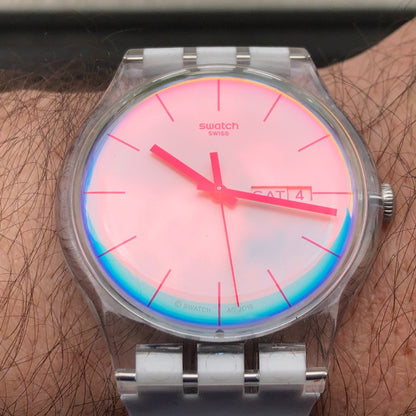 Reloj Swatch Hombre Año 2019 Pastel Rebel Iridiscente 41mm