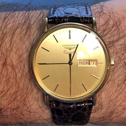 Reloj Longines Hombre Año 1989 Quartz Dorado Day-date