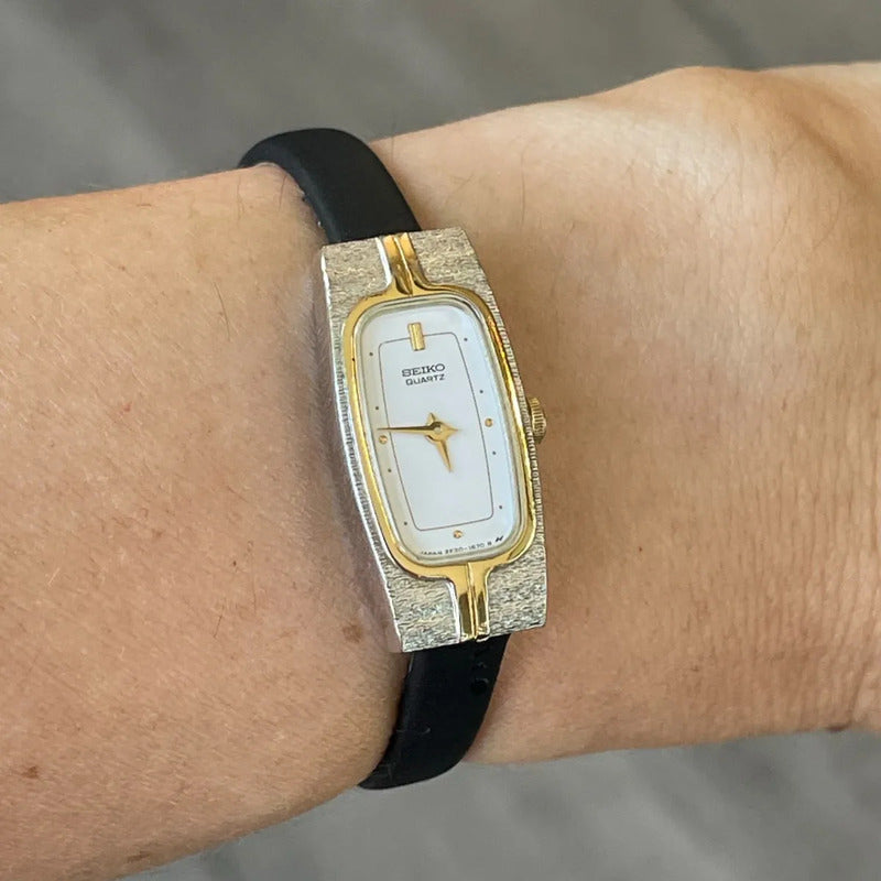 Reloj Seiko Mujer Vintage 1982 Rectangular Ultradelgado