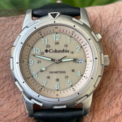 Reloj Columbia Hombre 2003 Acero 100m Agujas Lumen Raro