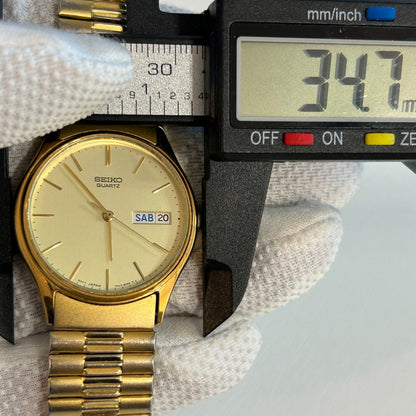 Reloj Seiko Hombre Vintage 1994 Dial Champagne Día-fecha
