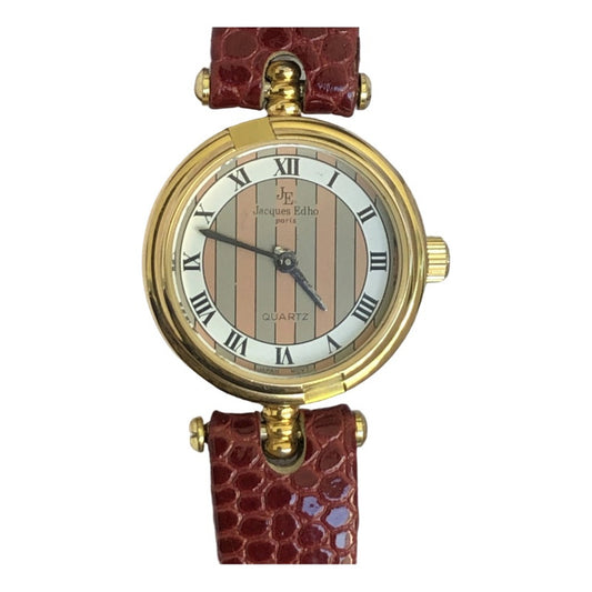 Reloj Jacques Edho Mujer 1993 Paris 18k Chapado Oro Francés