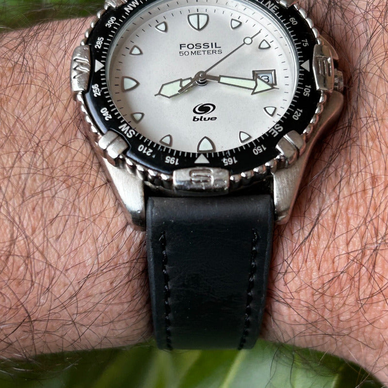 Reloj Fossil Hombre Año 2000 Dial Perlado Blue Serie