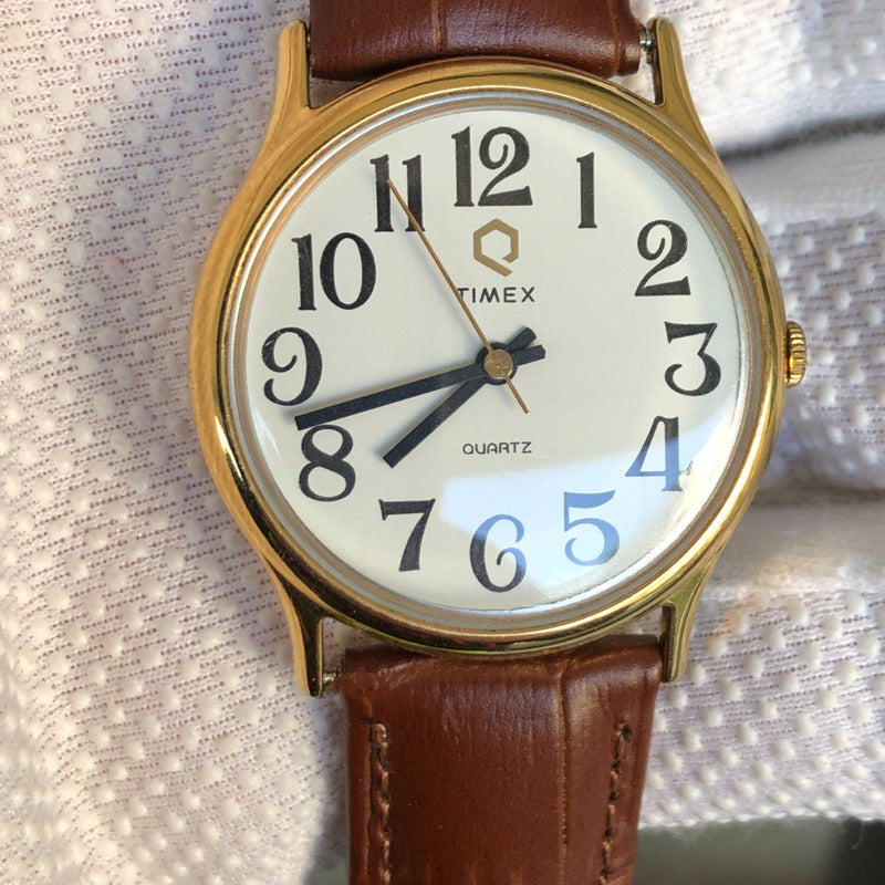 Reloj Timex Vintage Q Quartz Hombre Año 1987 Súper Escaso