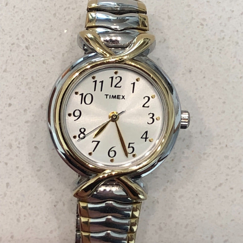 Reloj Timex Mujer Año 2014 Bicolor Correa Expansible 25mm
