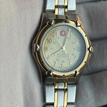 Reloj Wenger Swiss Army Hombre 1998 Field Militar Two Tone