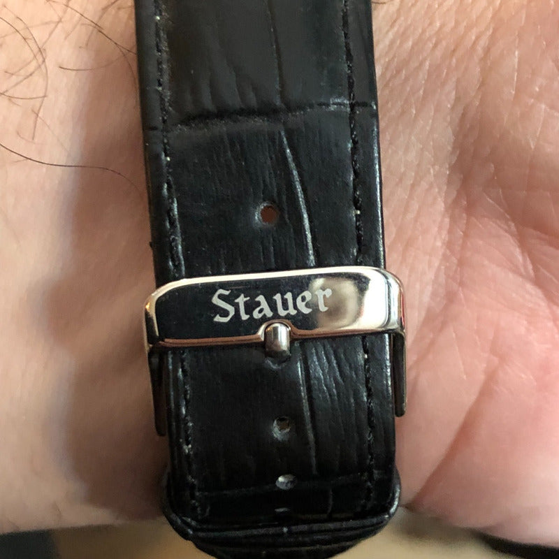 Reloj Stauer Hombre 2009 Gris Sunburst Nuevo Y Poco Común