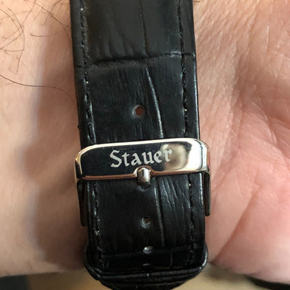 Reloj Stauer Hombre 2009 Gris Sunburst Nuevo Y Poco Común
