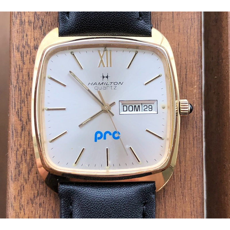 Reloj Hamilton 9864 Vintage Hombre Batería Y Correa Nuevas