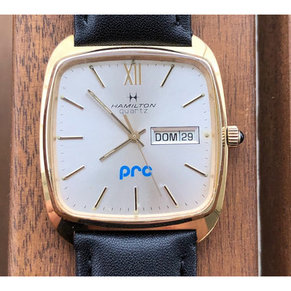 Reloj Hamilton 9864 Vintage Hombre Batería Y Correa Nuevas