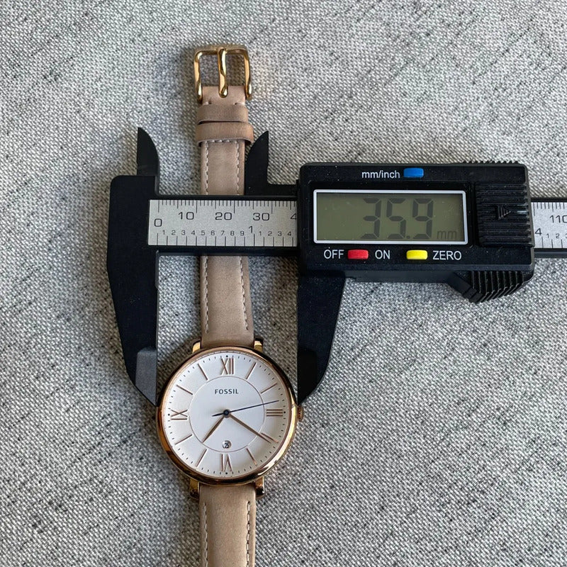 Reloj Fossil Mujer Jacqueline Rose Gold Año 2016 Cuero Fecha