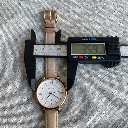Reloj Fossil Mujer Jacqueline Rose Gold Año 2016 Cuero Fecha