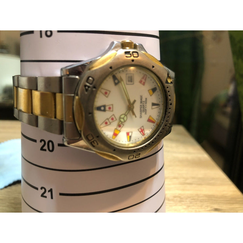 Reloj Sharper Image Vintage Japonés Hombre Tema Náutico