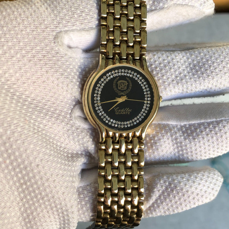 Reloj Cadillac GM Mujer Vintage 1997 Chapado Oro14k Original