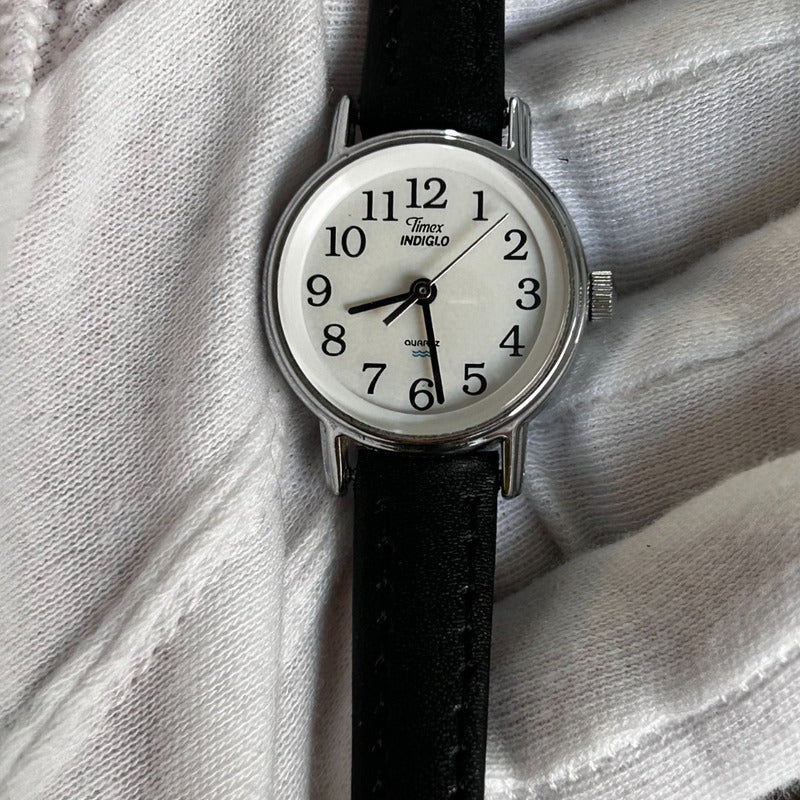 Reloj Timex Mujer Vintage 1997 Indiglo Dial Blanco Impecable