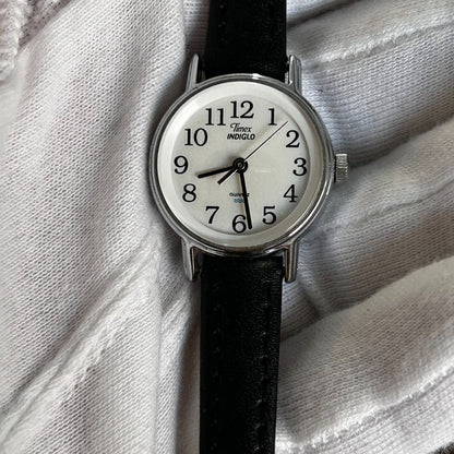 Reloj Timex Mujer Vintage 1997 Indiglo Dial Blanco Impecable