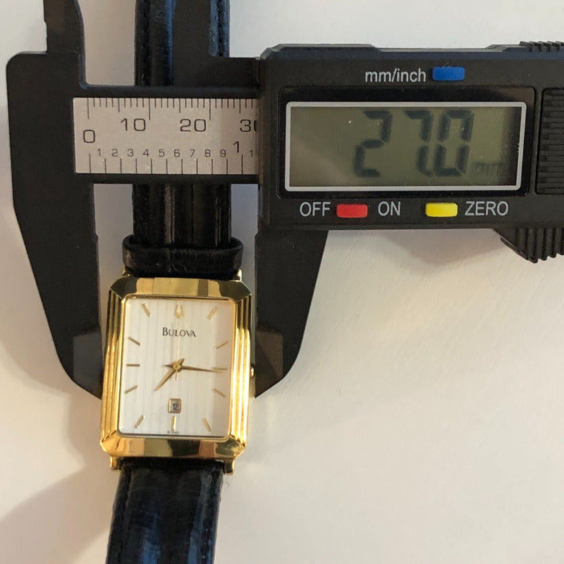 Reloj Bulova Dress Classic Hombre Año 1999 Con Fecha Central Raro