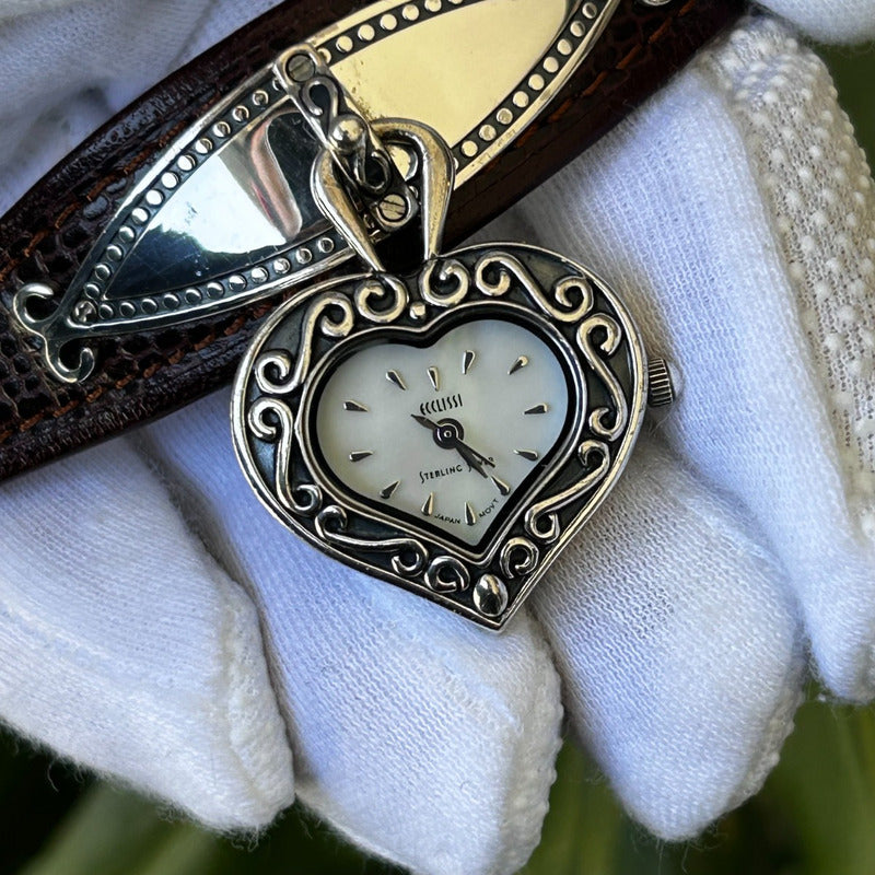 Reloj Pulsera Plata Auténtica Ecclissi 2004 Mujer Madreperla