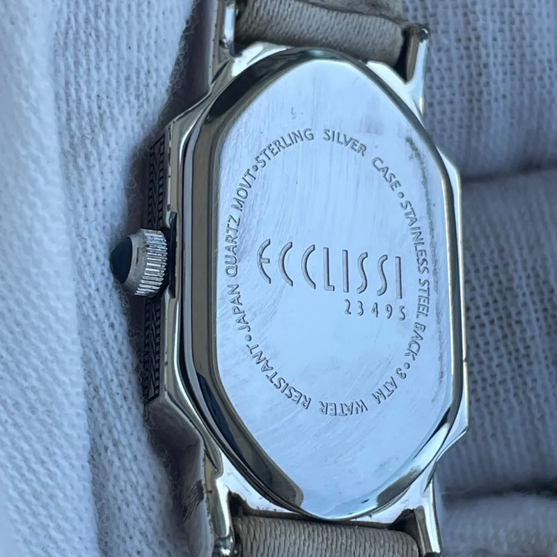 Reloj Ecclissi Mujer 2000s Plata Esterlina 925 Art Deco Raro