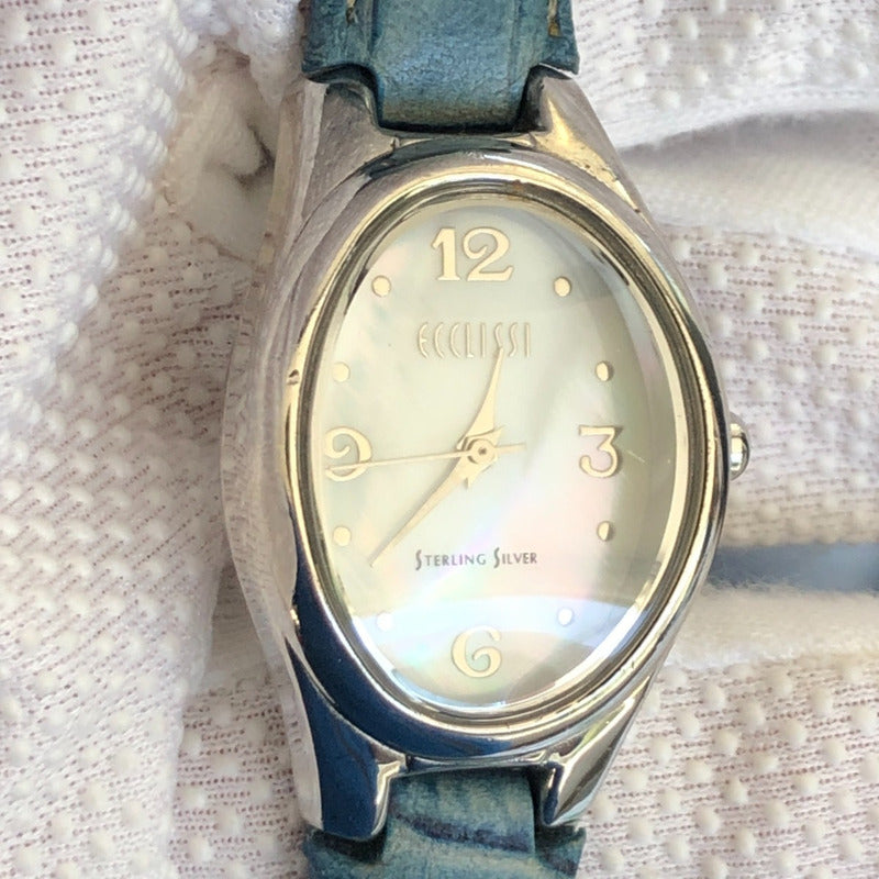 Reloj De Plata 925 Ecclissi Mujer Dial Madreperla Año 2004