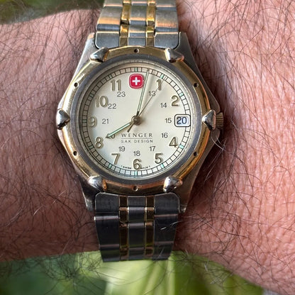 Reloj Wenger Swiss Army Hombre 1998 Field Militar Two Tone