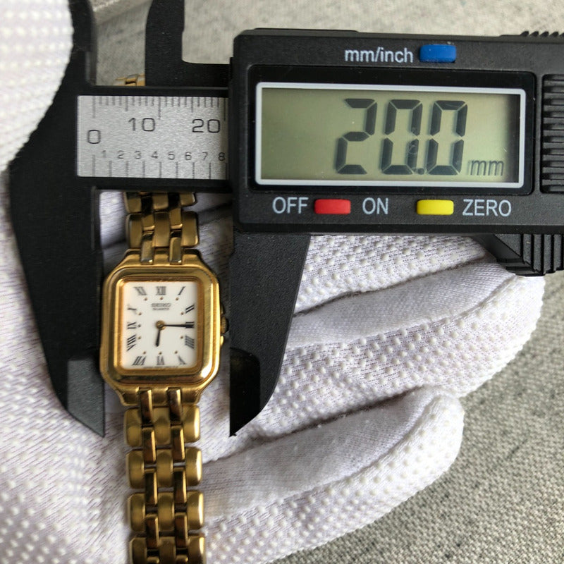 Reloj Seiko Mujer Vintage 1991 Quartz Rectangular Romano 20mm