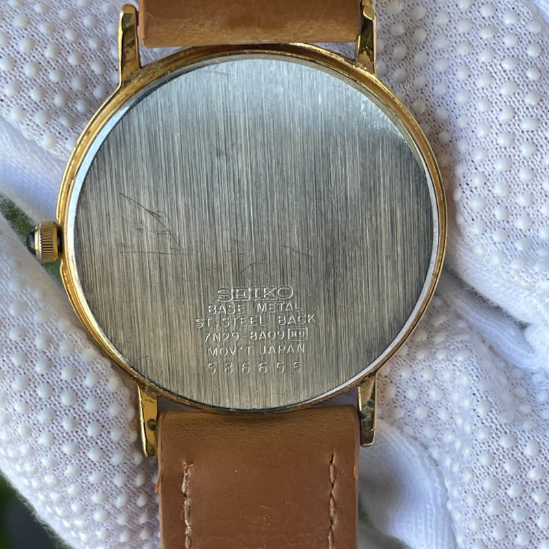 Reloj Seiko Hombre 1995 Vintage Núm. Romanos Y Agujas Azules
