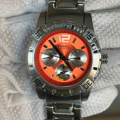 Reloj Fossil Mujer Año 2007 Naranjo Luminoso Diver Urbano