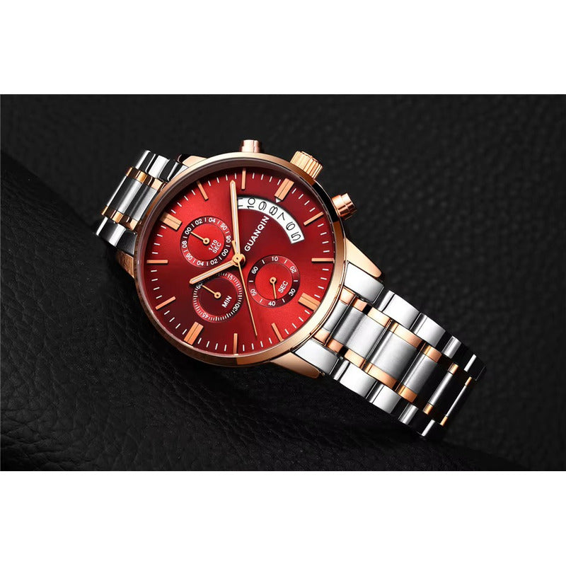Reloj Guanqin Gs19053 Hombre Acero Resistente Al Agua