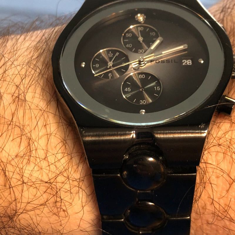 Reloj Fossil Arkitekt Hombre Año 2012 Negro Diamante