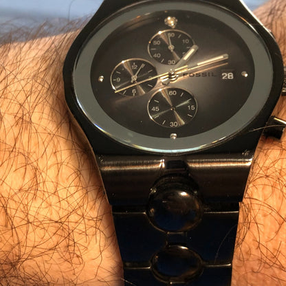 Reloj Fossil Arkitekt Hombre Año 2012 Negro Diamante