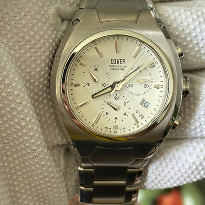 Reloj Suizo Chronograph Cover Hombre Zafiro 2003 Alta Gama Escaso