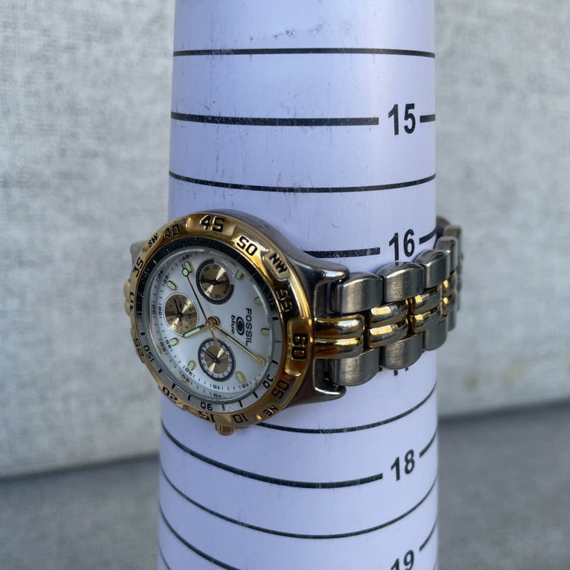 Reloj Fossil Blue Unisex 2005 Diver Compacto Bicolor Multifunción
