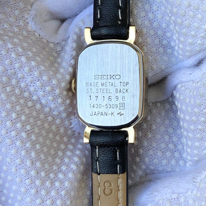 Reloj Seiko Mujer Año 1991 Rectangular Negro Ultra Compacto