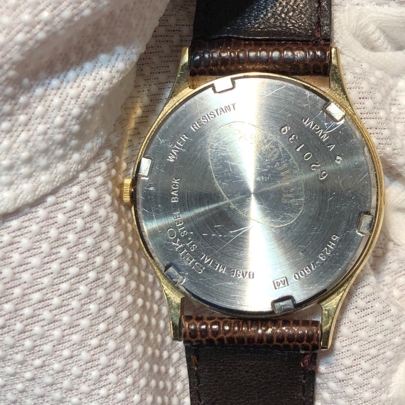 Reloj Seiko Hombre Año 1986 Vintage Sunburst Dorado Sq