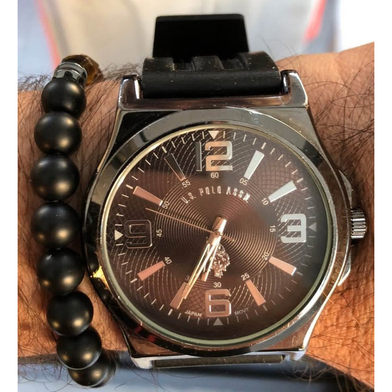 Reloj Us Polo Assn. Negro Acero Hombre 50mm