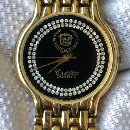 Reloj Cadillac GM Mujer Vintage 1997 Chapado Oro14k Original