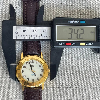 Reloj Timex Dorado Unisex Años 90s Indiglo 34mm Clásico