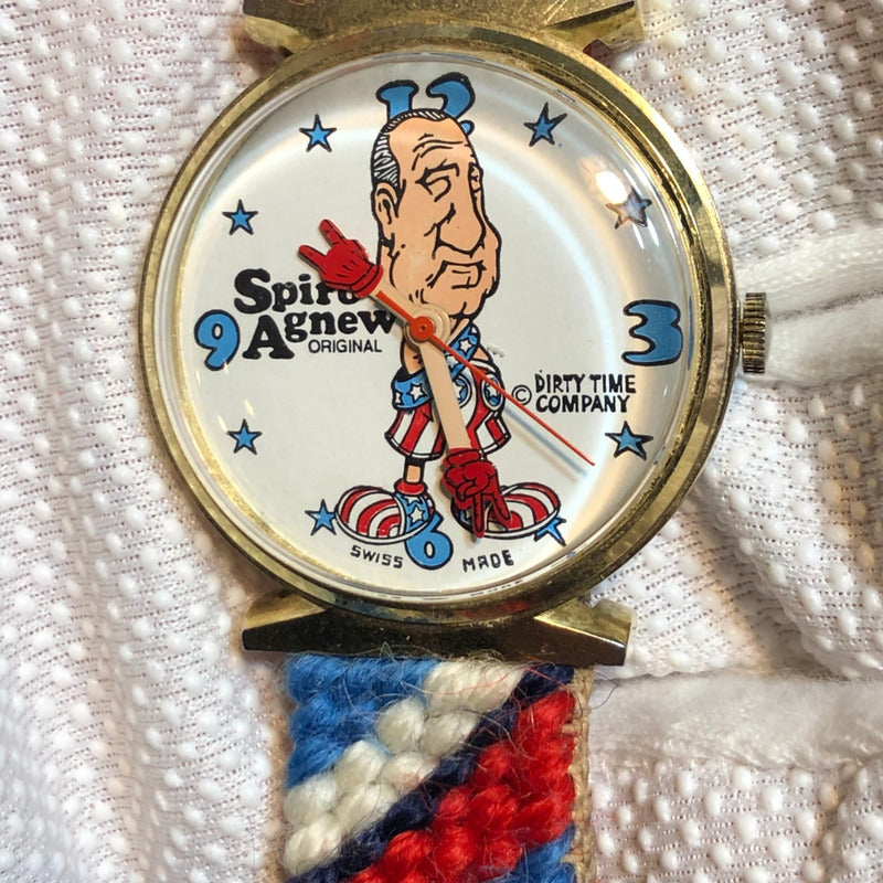 Reloj Spiro Agnew Hombre Mecánico Año 1970 Pieza De Museo
