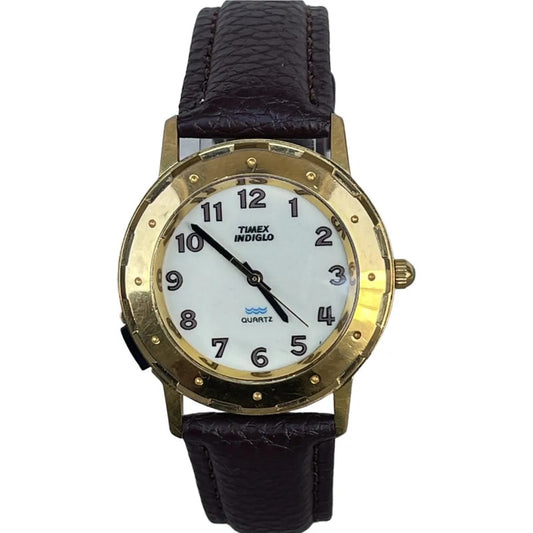 Reloj Timex Dorado Unisex Años 90s Indiglo 34mm Clásico