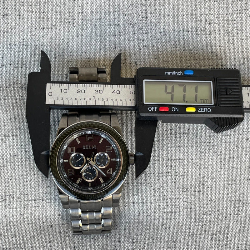 Reloj Relic Hombre 2012 Deportivo Dial Fibra Carbono Raro