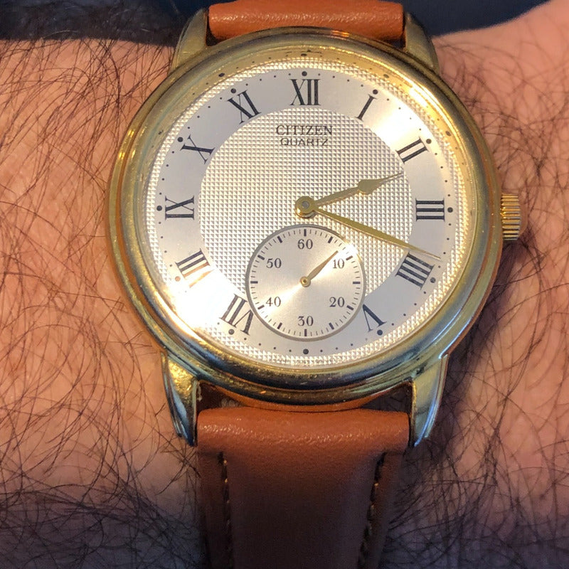 Reloj Citizen Hombre Año 1989 Vintage Dial Waffle