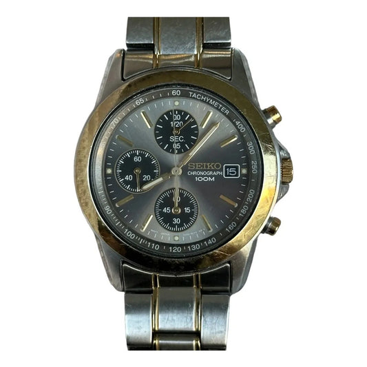 Reloj Seiko Cronógrafo 7T92 Hombre Original Vintage 1997 Taquímetro
