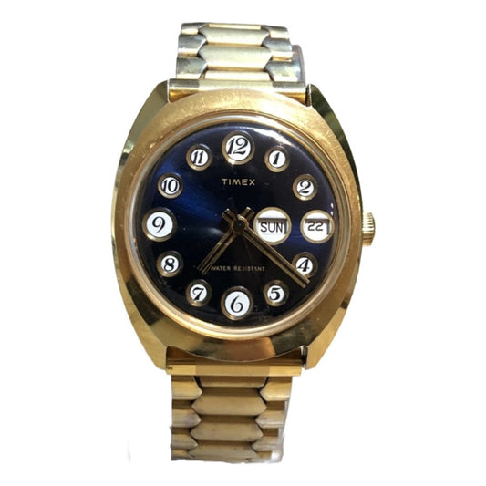 Timex Mítico Telephone Dial Azul 1974 Hombre A Cuerda Pop-art Único Raro
