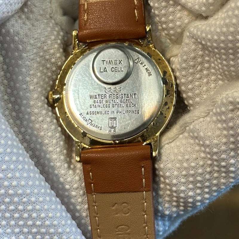 Reloj Timex Hombre Año 1998 Dial Crema Numerales Aplicados