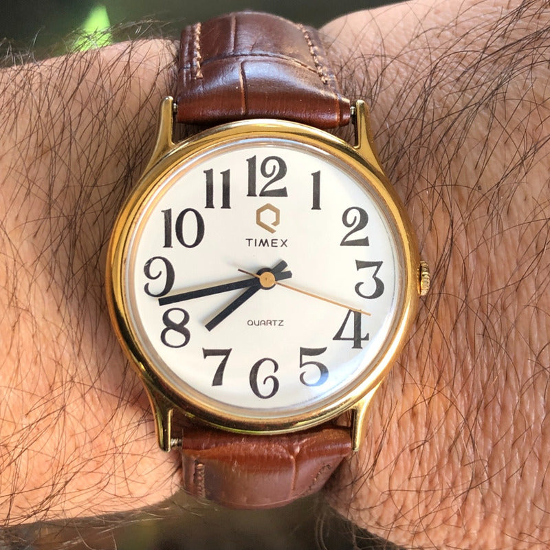 Reloj Timex Vintage Q Quartz Hombre Año 1987 Súper Escaso