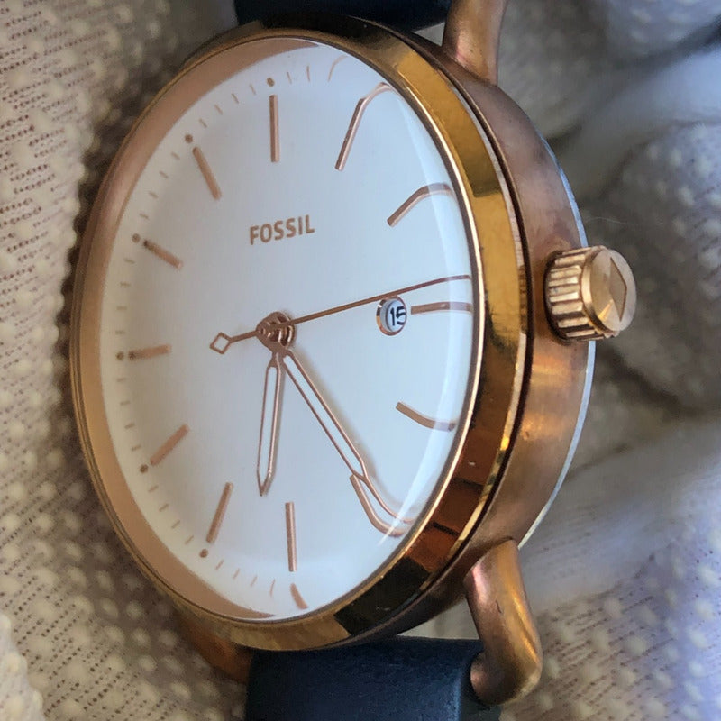 Reloj Fossil Mujer Año 2017 Rose Gold Minimal Correa Original