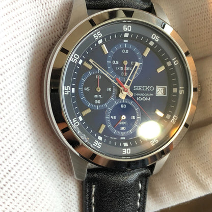 Reloj Seiko Cronógrafo 4t57 Hombre Año 2017 Azul Raro